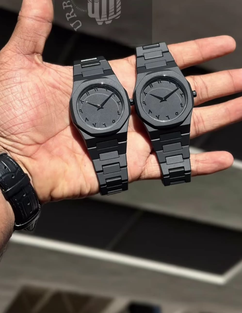 Black Aura Arabic Dial Watch with box