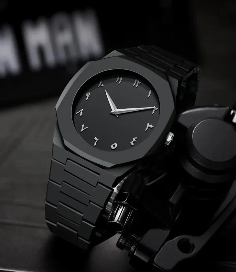 Black Aura Arabic Dial Watch with box
